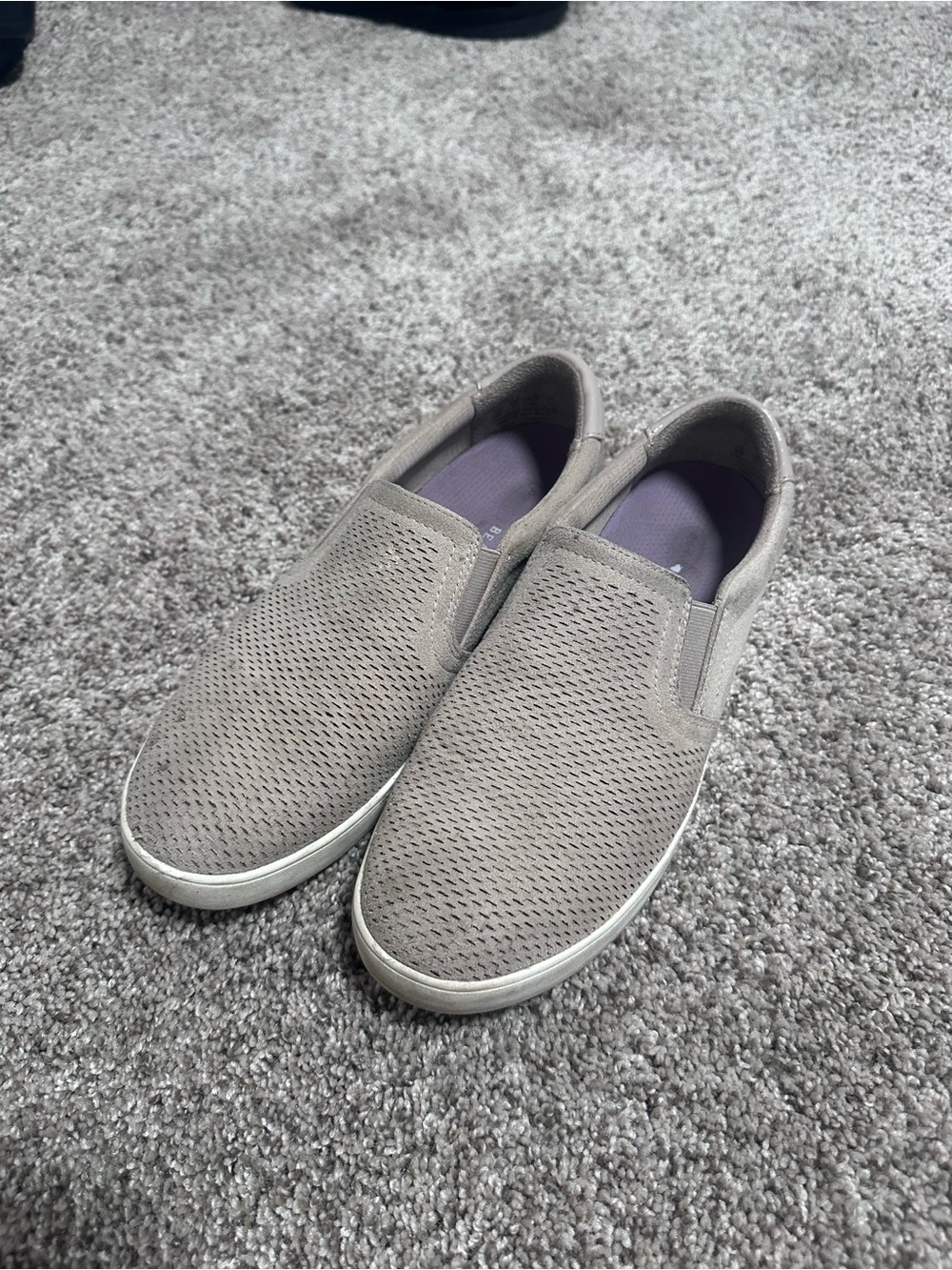 Dr. Scholl's Taupe Perforated Slip-On Loafers